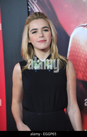 LOS ANGELES, CA - le 18 novembre 2013 : Kiernan Shipka au US premiere de 'The Hunger Games : Catching Fire' lors de la Nokia Theatre la vivre. Banque D'Images