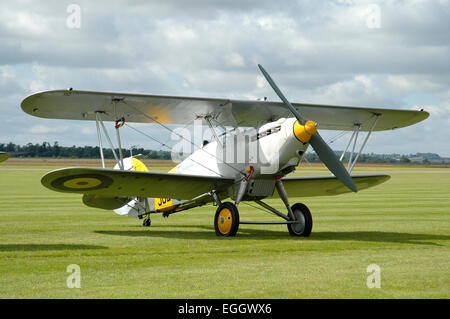 Hawker Hart fighter de la Royal Air Force pris à Duxford airport, Angleterre. Banque D'Images