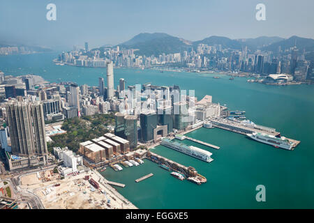 Vue aérienne de Hong Kong Banque D'Images