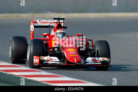 Circuit de Montmelo près de Barcelone, Espagne 19.-22,2.15, la formule 1 essais -- RŠikkšnen Kimi Raikkonen, Raeikkonen () (FIN), Ferrari F15 T Banque D'Images