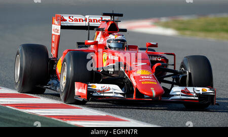 Circuit de Montmelo près de Barcelone, Espagne 19.-22,2.15, la formule 1 essais -- RŠikkšnen Kimi Raikkonen, Raeikkonen () (FIN), Ferrari F15 T Banque D'Images