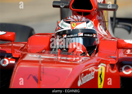 Circuit de Montmelo près de Barcelone, Espagne 19.-22,2.15, la formule 1 essais -- RŠikkšnen Kimi Raikkonen, Raeikkonen () (FIN), Ferrari F15 T Banque D'Images
