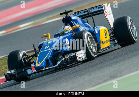 Marcus Ericsson (SWE), Sauber F1 Team C34, la formule 1 séances d'essai, contrôle du circuit de Catalunya, Banque D'Images