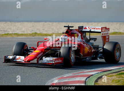 Circuit de Montmelo près de Barcelone, Espagne 19.-22,2.15, la formule 1 essais -- RŠikkšnen Kimi Raikkonen, Raeikkonen () (FIN), Ferrari F15 T Banque D'Images