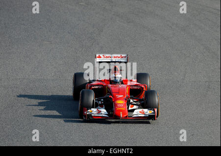 Circuit de Montmelo près de Barcelone, Espagne 19.-22,2.15, la formule 1 essais -- RŠikkšnen Kimi Raikkonen, Raeikkonen () (FIN), Ferrari F15 T Banque D'Images