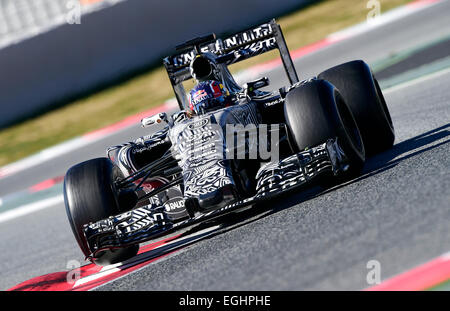 Danill Kwjat (RUS), Infiniti Red Bull Racing RB11, F26La Formule 1 séances d'essai, contrôle du circuit de Catalunya. Banque D'Images