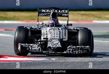 Danill Kwjat (RUS), Infiniti Red Bull Racing RB11, F26La Formule 1 séances d'essai, contrôle du circuit de Catalunya. Banque D'Images