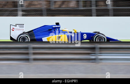 Circuit de Montmelo près de Barcelone, Espagne 19.-22,2.15, la formule 1 essais -- Marcus Ericsson (SWE), Sauber C34 Banque D'Images