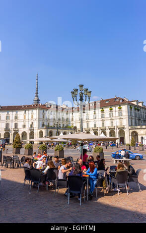 L'Italie, Piémont, Turin, Piazza Vittorio Veneto Banque D'Images