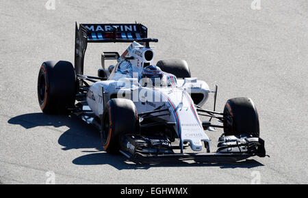 Circuit de Montmelo près de Barcelone, Espagne 19.-22,2.15, Tests de Formule 1 - Valtteri Bottas (FIN), Williams FW37 Banque D'Images