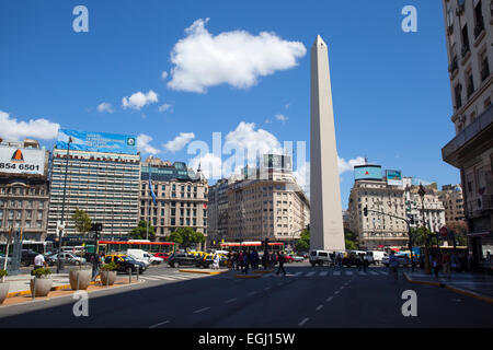 Obélisque de Buenos Aires. L'Argentine. Banque D'Images