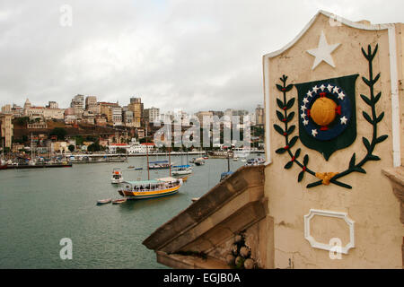 Vue sur Salvador Pelourinho infâme rrom le fort de São Marcelo Banque D'Images