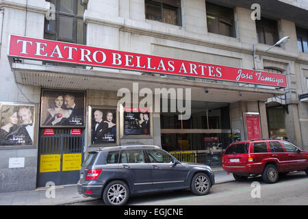 Entrée de Teatro Bellas Artes, théâtre, théâtre, Madrid, Espagne Banque D'Images