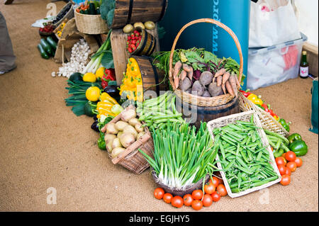 Une exposition de légumes frais au Kent County show Banque D'Images