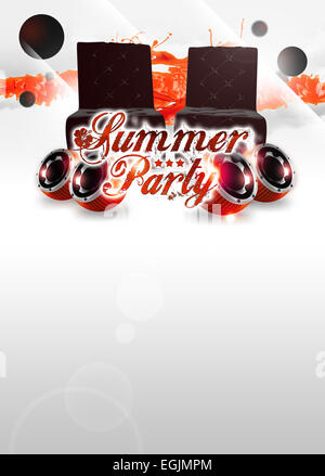 Abstract summer party invitation fond de l'affiche avec l'espace Banque D'Images