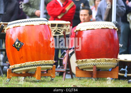 Au festival de tambours japonais Hanami, Melbourne, Australie Banque D'Images