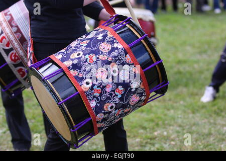 Tambour japonais Hanami au Festival, Melbourne, Australie Banque D'Images