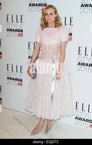 Londres. Feb 24, 2015. Diane Kruger à la Style Awards 2015 Elle au Sky Garden le 24 février 2015 à Londres./photo alliance © dpa/Alamy Live News Banque D'Images