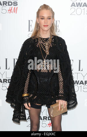 Londres. Feb 24, 2015. Mary Charteris assistant à la remise des Prix 2015 Style Elle au Sky Garden le 24 février 2015 à Londres./photo alliance © dpa/Alamy Live News Banque D'Images