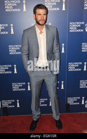 LOS ANGELES, CA - le 13 août 2013 : Liam Hemsworth à la Hollywood Foreign Press Association's 2013 Déjeuner-causerie annuel au Beverly Hilton Hotel. Banque D'Images