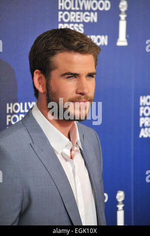 LOS ANGELES, CA - le 13 août 2013 : Liam Hemsworth à la Hollywood Foreign Press Association's 2013 Déjeuner-causerie annuel au Beverly Hilton Hotel. Banque D'Images