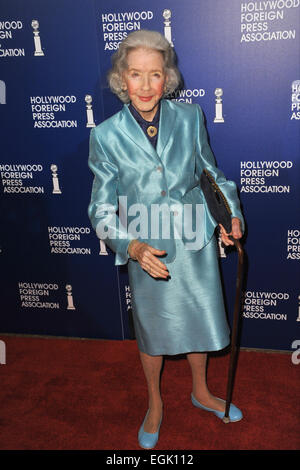 LOS ANGELES, CA - le 13 août 2013 : Marsha Hunt au Hollywood Foreign Press Association's 2013 Déjeuner-causerie annuel au Beverly Hilton Hotel. Banque D'Images