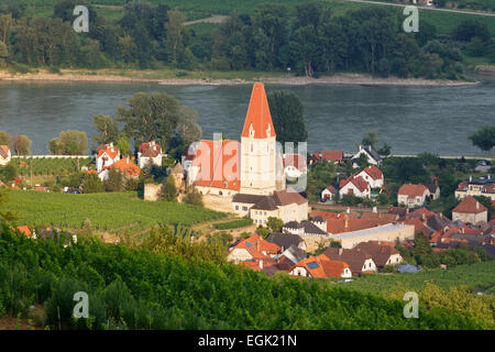 Église fortifiée de l'hypothèse, Weißenkirchen in der Wachau, Danube, Wachau, Waldviertel, Basse Autriche, Autriche Banque D'Images