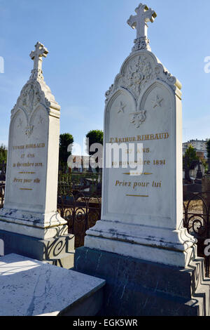 Charleville-Mézières (nord-est de la France) : la tombe du poète Arthur Rimbaud Banque D'Images