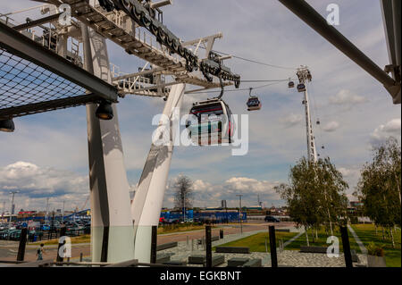 L'Unis acble voiture de North Greenwich Banque D'Images