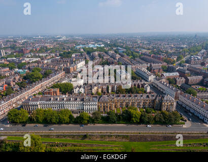 Vue sur Canning Street à Toxteth Liverpool 8, depuis le sommet de la cathédrale anglicane de liverpool Banque D'Images