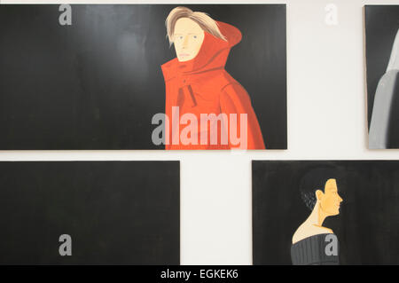 Timothy Taylor Gallery, Mayfair, London, UK. 26 Février, 2015. Une exposition de nouvelles, les grandes peintures d'Alex Katz. L'objet de plus de 200 expositions individuelles et près de 500 expositions de groupe à l'échelle internationale depuis 1951, Katz a été honoré par de nombreuses rétrospectives y compris le Whitney Museum of American Art, New York, USA ; Tate St Ives, UK ; Turner Contemporary, Margate, Royaume-Uni ; et le Musée Guggenheim, Bilbao, Espagne. L'exposition est présentée du 28 février au 2 avril 2015. Credit : Malcolm Park editorial/Alamy Live News Banque D'Images