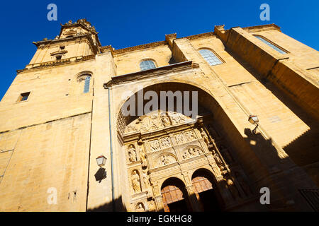 Avant Plateresque à Santo Tomas Apostol Felipe Vigarny église (travail). Haro. La Rioja. L'Espagne, l'Europe. Banque D'Images