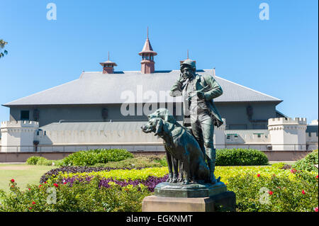 Statue en bronze de Huntsman & chiens, par Henri alfred jacquemart marle au jardin botanique, Sydney, Australie Banque D'Images