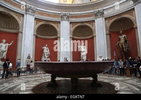 Salle ronde. Pio-Clementine Museum. Musée du Vatican. La cité du Vatican. Banque D'Images