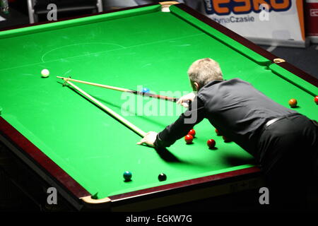 Gdynia, Pologne. 26, 10 févr. 2015. Gdynia PTC Ouvrir 2015 Tournoi de Billard commence à Gdynia à Gdynia Arena sports hall. Première qualification jeux à Gdynia Arena sports hall. Credit : Michal Fludra/Alamy Live News Banque D'Images