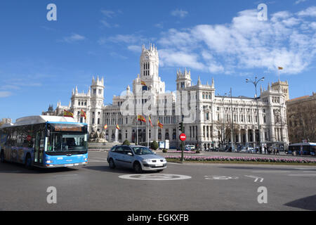 Madrid ESPAGNE. Palais Cybele Palacio de Cibeles, Hôtel de ville, Hôtel de ville, Madrid, Espagne Banque D'Images