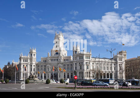 Madrid ESPAGNE. Palais Cybele Palacio de Cibeles, Hôtel de ville, Hôtel de ville, Madrid, Espagne Banque D'Images