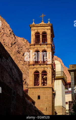 Clocher à l'intérieur du monastère Sainte Catherine dans le Sinaï, en Égypte Banque D'Images