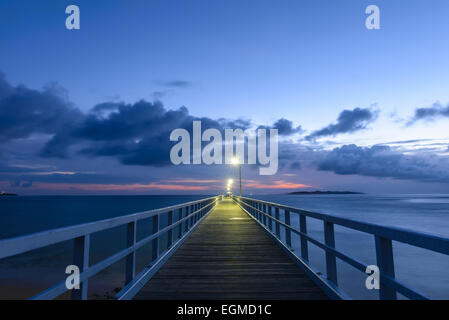 L'aube à Point Lonsdale Pier, Victoria, Australie Banque D'Images