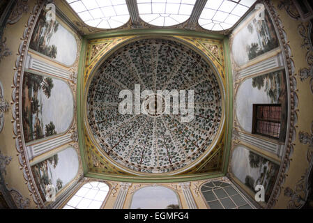 ISTANBUL, Turquie / Türkiye — les appartements de la Reine mère ont été construits à la fin du XVIe siècle et ont été reconstruits après l'incendie de 1666. Les appartements se composent d'une chambre et d'une salle de prière. La reine mère a été chargée de diriger le Harem et a ainsi donné un grand pouvoir. Le harem impérial était le sanctuaire intérieur du palais de Topkapi où vivaient le sultan et sa famille. Érigé sur une péninsule surplombant le détroit du Bosphore et la Corne d'Or, le palais de Topkapi fut la résidence principale des sultans ottomans pendant environ 400 ans (1465-1856) de leur règne de 624 ans. Banque D'Images