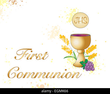 Illustration symbolique pour la première communion. Banque D'Images