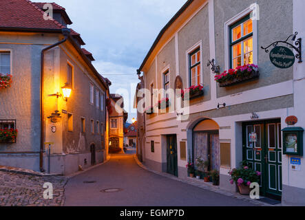 Alley, Weißenkirchen in der Wachau, Wachau, Waldviertel, Basse Autriche, Autriche Banque D'Images