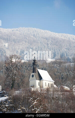 Église de pèlerinage de Maria Hilf, Mondsee, Salzkammergut, Haute Autriche, Autriche Banque D'Images