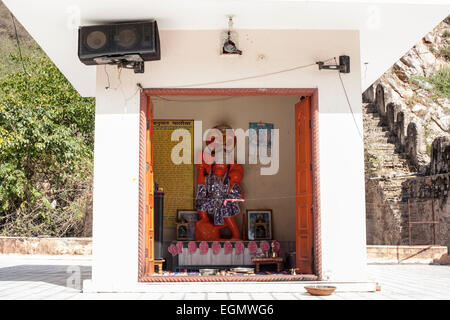 Culte de Ganesh a la monkey temple Jaipur Banque D'Images