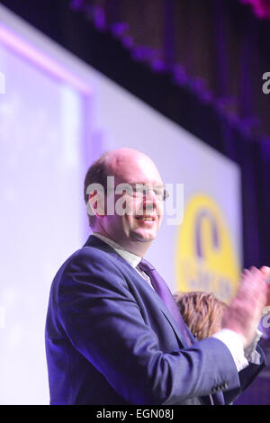 Margate, Kent, UK. 27 février 2015. La Conférence du Printemps de l'UKIP a lieu dans les jardins d'hiver dans la région de Margate. Crédit : Matthieu Chattle/Alamy Live News Banque D'Images