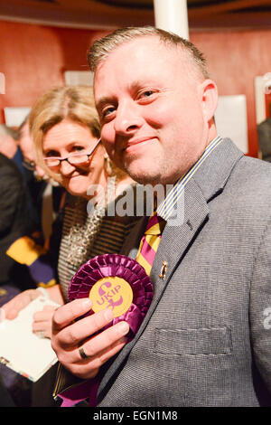 Margate, Kent, UK. 27 février 2015. La Conférence du Printemps de l'UKIP a lieu dans les jardins d'hiver dans la région de Margate. Crédit : Matthieu Chattle/Alamy Live News Banque D'Images