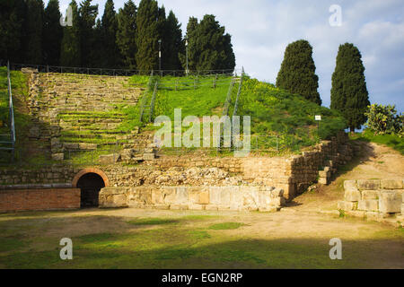 Théâtre grec, amphithéâtre de Tindari Sicile Banque D'Images