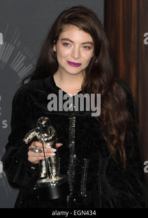 2014 MTV Video Music Awards - Salle de presse : Lorde Où : Los Angeles, California, United States Quand : 24 août 2014 Banque D'Images