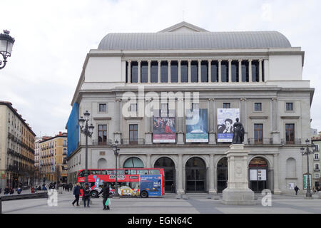 L'opéra classique, théâtre Royal, Teatro Real, salle de concert, Plaza de Isabel II Madrid, Espagne Banque D'Images