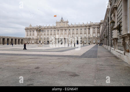 Palacio Real de Madrid, le Palais Royal, résidence officielle de la famille royale d'Espagne, Madrid, Espagne. Banque D'Images